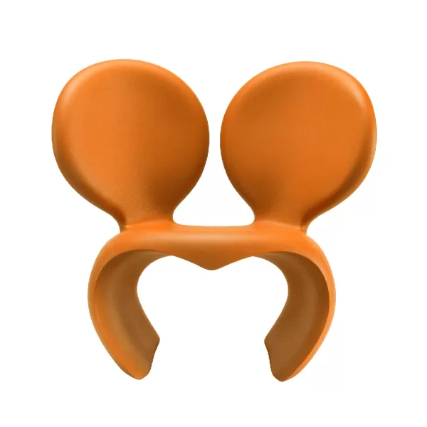 Qeeboo Don't F**K With The Mouse Armchair | Iconic Design by Ron Arad | Bright Orange | Indoor/Outdoor Use | Limited Edition