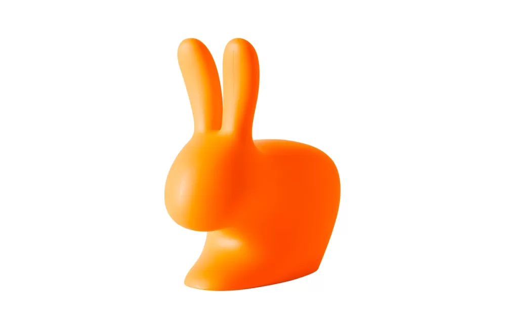 Qeeboo Rabbit Baby Chair - Bright Orange, Design by Stefano Giovannoni, Indoor/Outdoor Use, Fun & Playful Kids Furniture