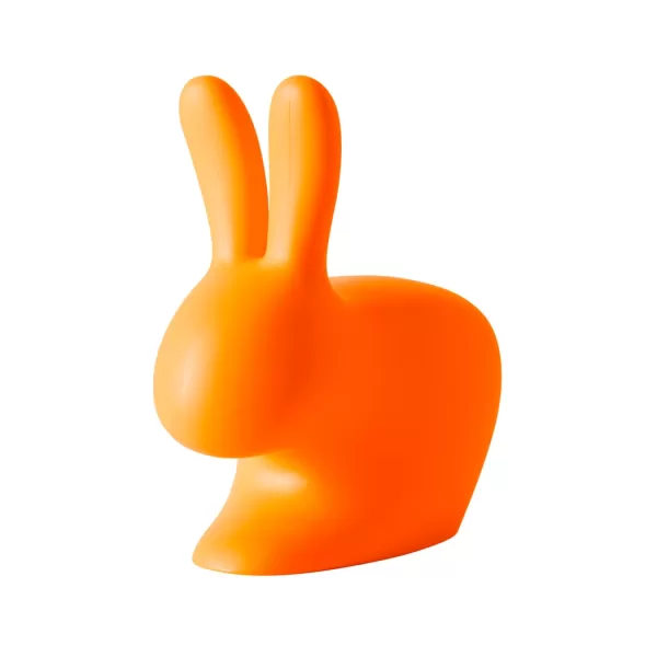 Qeeboo Rabbit Baby Chair - Bright Orange, Design by Stefano Giovannoni, Indoor/Outdoor Use, Fun & Playful Kids Furniture