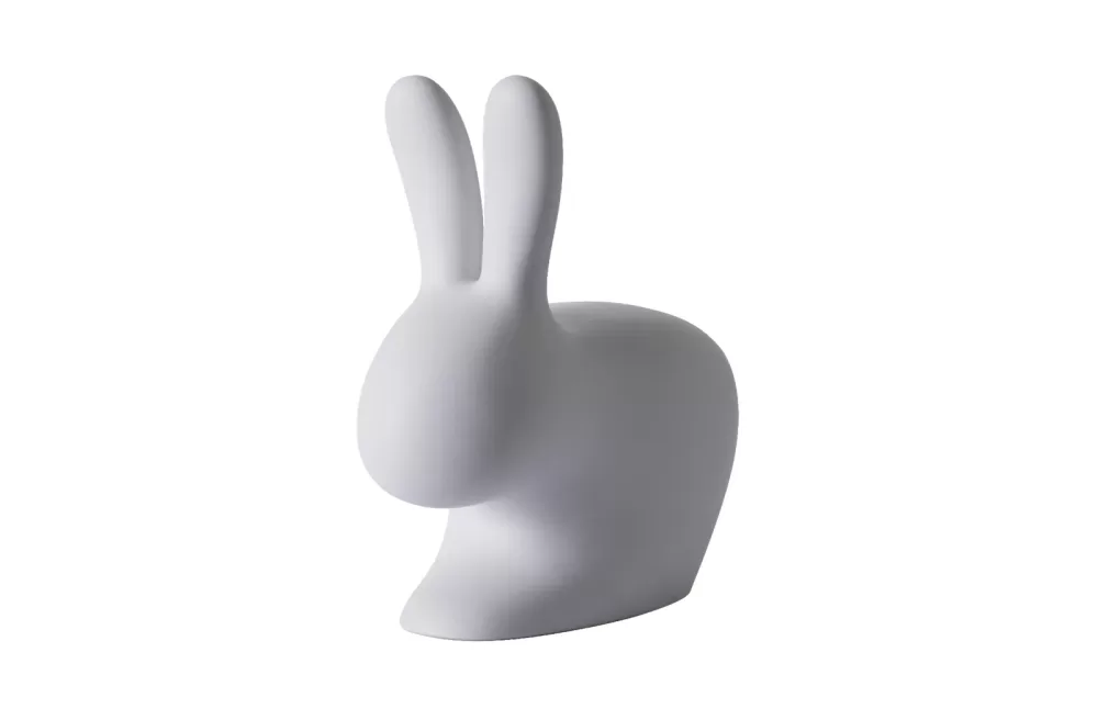 Qeeboo Rabbit Chair für Kinder – Babystuhl in Grau, ideal für drinnen & draußen, ergonomisches Design von Stefano Giovannoni, süß & funktional