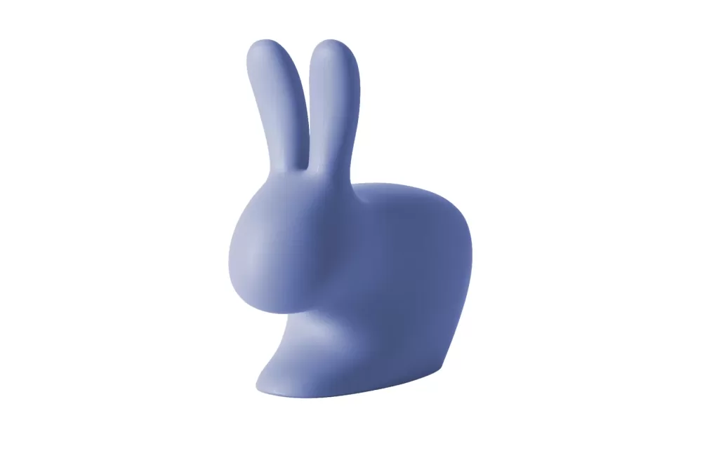 Qeeboo Rabbit Chair für Kinder - Babystuhl in Hellblau, niedliches Kaninchen-Design, ideal für Innen & Außen, von Stefano Giovannoni