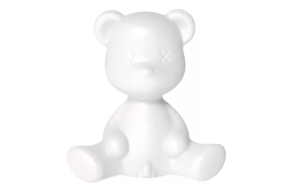 Qeeboo Teddy Boy LED Leuchte - Wiederaufladbare Tischlampe, Transparent, von Stefano Giovannoni, für Kinderzimmer & Deko