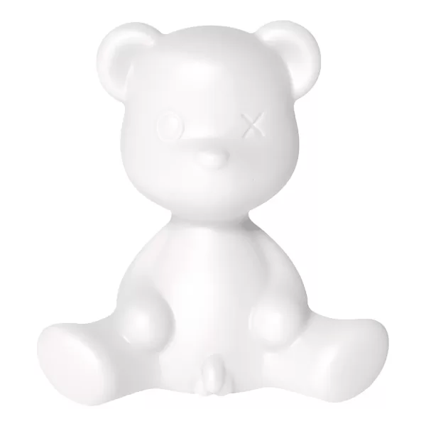 Qeeboo Teddy Boy LED Leuchte - Wiederaufladbare Tischlampe, Transparent, von Stefano Giovannoni, für Kinderzimmer & Deko