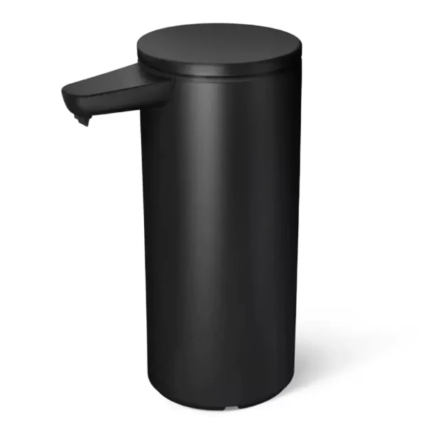 simplehuman Sensorspender für Flüssigseife, Edelstahl schwarz, 414 ml, berührungslos, wasserdicht, kabelloses Laden, für Seife & Desinfektionsmittel