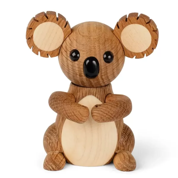 Spring Copenhagen Koala Matilda aus Holz – Braun Eiche & Esche, bewegliche Arme, perfekte Deko für Alltag und besondere Anlässe, handgefertigt