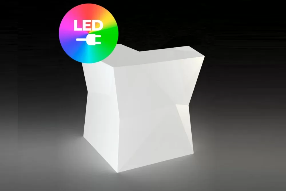 Vondom FAZ Bartheke Eckmodul mit RGBW LED – Modulares Design, elegant & wetterfest für Garten und Außenbereich, von Ramón Esteve.