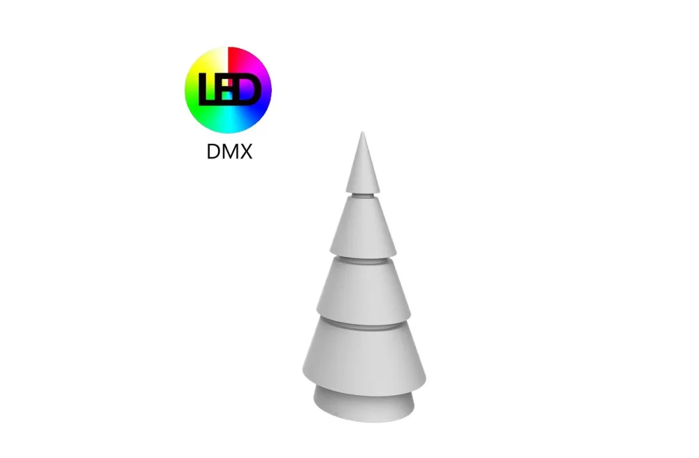 Vondom Forest LED Weihnachtsbaum 200 cm RGBW | DMX-kabel | Designer-Dekoration für Zuhause & Gastronomie | Fernbedienung, UV- & temperaturresistent