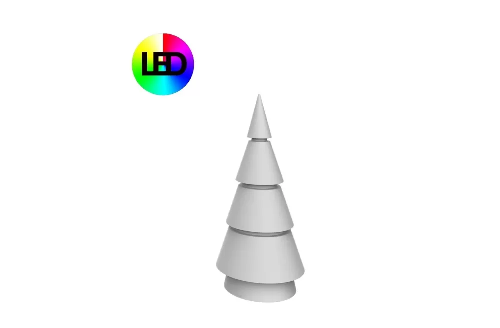 Vondom Forest LED Weihnachtsbaum RGBW 25 cm – Akku, Fernbedienung, farbwechselnd, UV-resistent, stilvolles Design für Innen & Außen