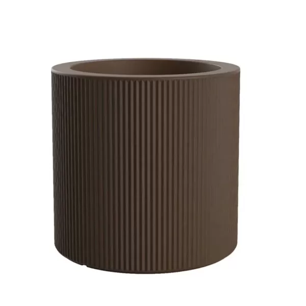 Vondom Gatsby Cylinder Pflanzgefäß Ø40 cm x 40 cm Bronze - Luxuriöses Design, wetterfest, UV-beständig, Art Déco Stil von Ramón Esteve