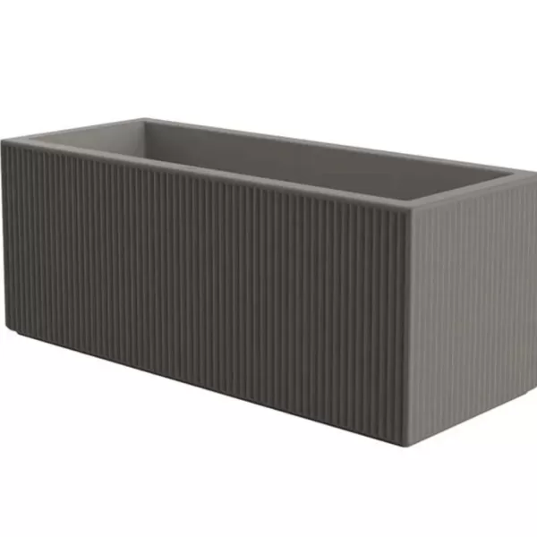 Vondom Gatsby Pflanzgefäß 100x40x40 cm Taupe | Art Déco Design, wetterfest, hochwertiges Material, Innen- und Außenbereich