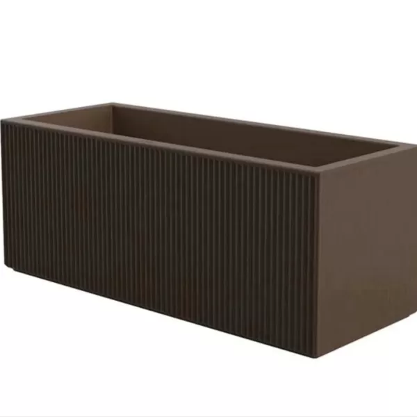 Vondom Gatsby Pflanzgefäß 120x50x50 cm Bronze – Luxuriöses Jardiniere im Art Déco Stil, wetterfest & UV-beständig, Designer Ramón Esteve