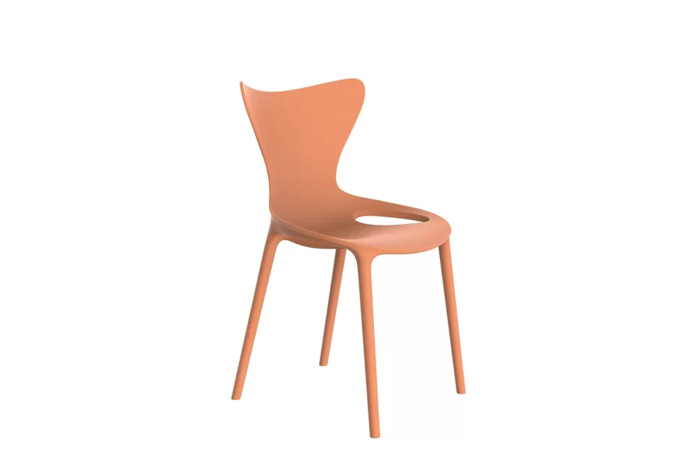 Vondom LOVE Mini-Stuhl für Kinder in Melon – 100% recycelbar, UV-beständig, leicht & stilvoll für Innen- und Außenbereiche, 43x41x70 cm