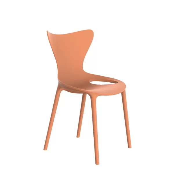 Vondom LOVE Mini-Stuhl für Kinder in Melon – 100% recycelbar, UV-beständig, leicht & stilvoll für Innen- und Außenbereiche, 43x41x70 cm