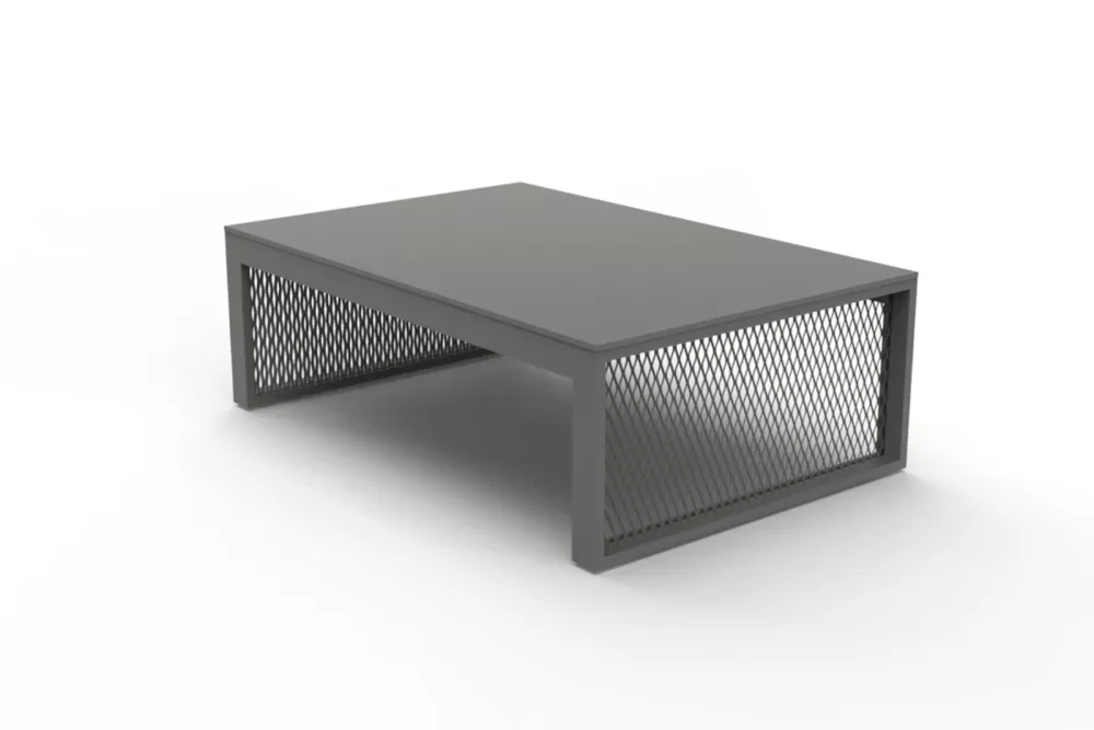 Vondom The Factory Couchtisch 120x80x40 cm - British Grey, industrielles Design, wetterbeständig, modular, ideal für Innen & Außen