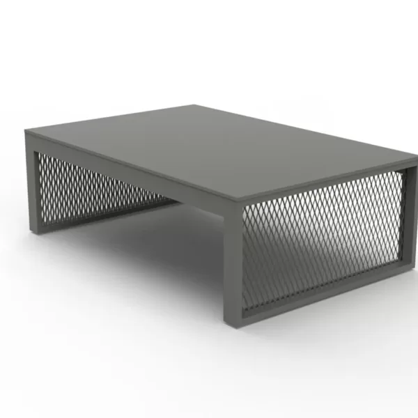 Vondom The Factory Couchtisch 120x80x40 cm - British Grey, industrielles Design, wetterbeständig, modular, ideal für Innen & Außen