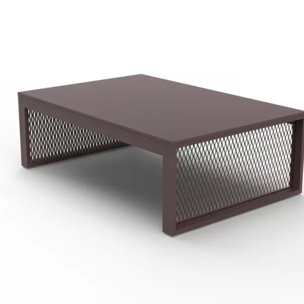 Vondom The Factory Couchtisch 120x80 cm, Bronze | Robustes Aluminium, modern-industriell, wetterbeständig, ideal für Innen- und Außenbereiche