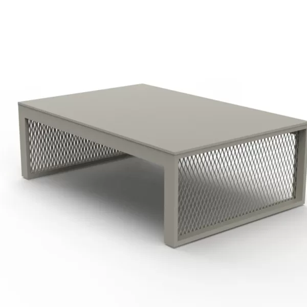 Vondom The Factory Couchtisch 120x80x40 cm Ecru - Moderner, wetterfester Beistelltisch mit industriellem Design für Innen & Außen