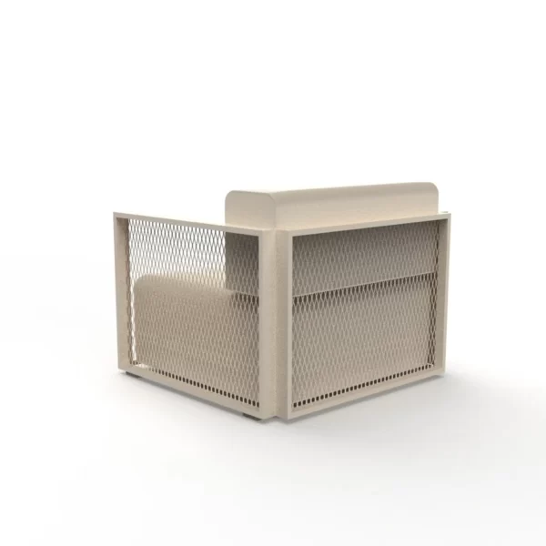 Vondom The Factory Loungesessel Crema | Taupe - Witterungsbeständig, Aluminium, Elegantes Design für Innen & Außen | Komfort & Stil