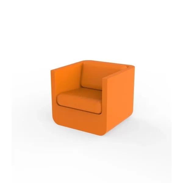 Vondom Ulm Loungesessel Orange | Ergonomisch, Wetterfest, Recycelbar, Innen- & Außenbereich, Designer-Möbel aus Polyethylenharz