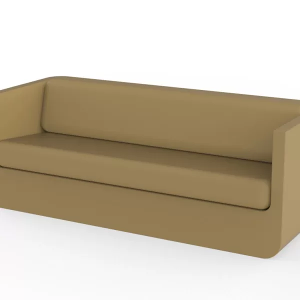 Vondom Ulm Designer Sofa Beige – Wetterfest, Ergonomisch, Modernes Design, 100% recycelbar, Innen- und Außenbereich, Hochwertige Qualität