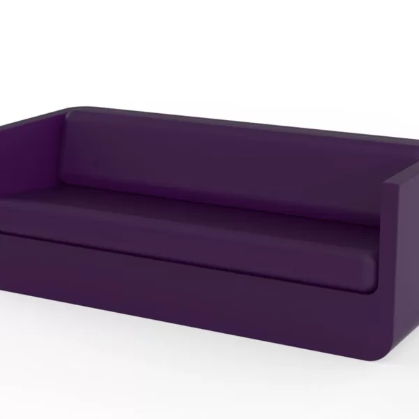 Vondom Ulm Sofa Pflaume | Wetterfestes, Ergonomisches Design | 100% Recycelbares Polyethylen | Innen- & Außenbereich | Modern & Elegant