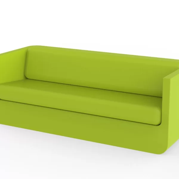 Vondom Ulm Sofa Pistazie - Wetterfestes Designer-Sofa aus 100% recycelbarem Polyethylen | Innen- und Außenbereich, elegantes Design