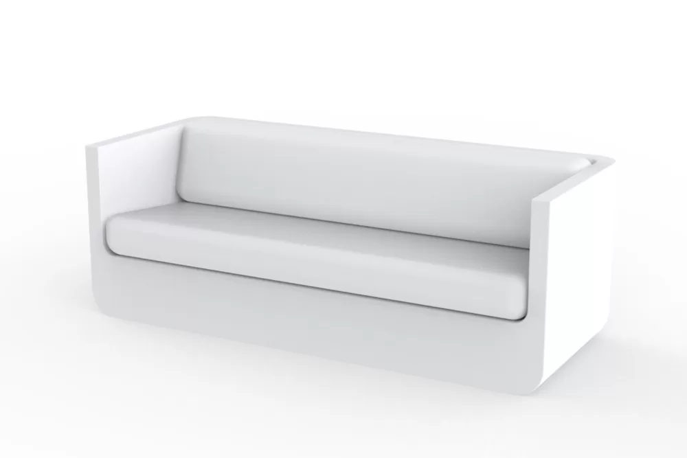 Vondom Ulm Designer Sofa Weiß - Wetterfestes, Ergonomisches Polyethylenharz - Ideal für Innen- und Außenbereich - 100% Recycelbar