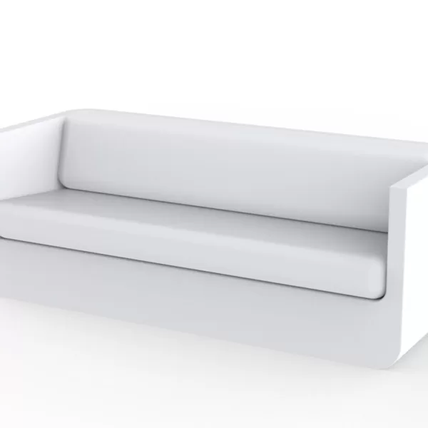 Vondom Ulm Designer Sofa Weiß - Wetterfestes, Ergonomisches Polyethylenharz - Ideal für Innen- und Außenbereich - 100% Recycelbar