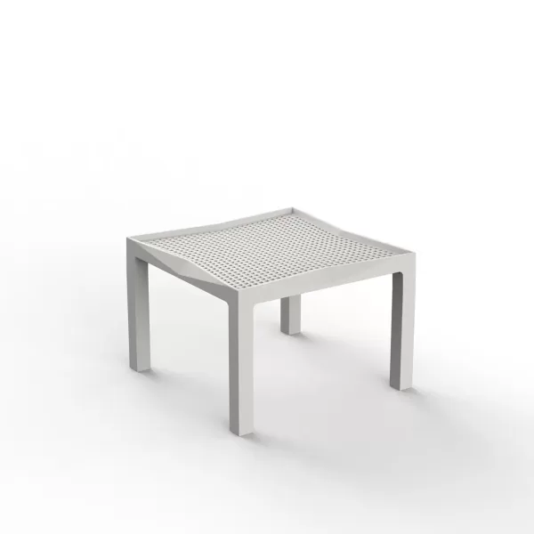 Vondom Voxel Beistelltisch Ecru – Moderner, geometrischer Tisch von Karim Rashid, 28 cm hoch, wetterbeständig, elegantes Design für jeden Raum