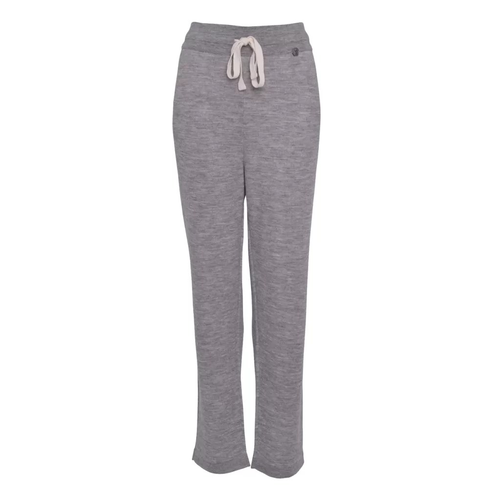 WEICH Couture Alpaca Jogginghose AMARO | Grau | M | Luxuriös, leicht & warm | Alpaka-Seide-Mix | Perfekt für Zuhause