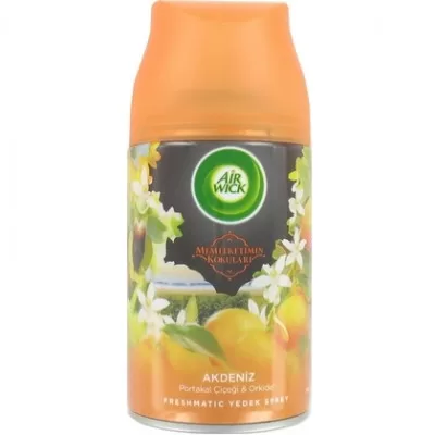 Airwick Freshmatic Max Nachfüllung - Duft von Orange & Orchidee, Automatischer Lufterfrischer, 250ml, Frische für Zuhause