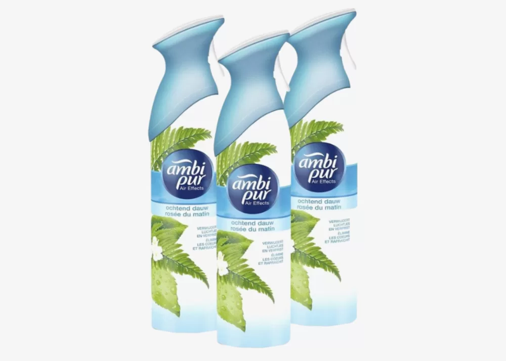 Ambi Pur Ochtend Dauw - Luchtverfrisser Spray - 3 x 300 ml - OdourClear Technologie - Frisse geur voor elke kamer - Niet-ontvlambaar