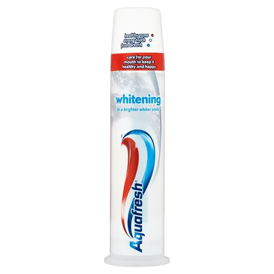 Aquafresh Whitening Tandpasta Pomp - 100 ML (6-pack) für strahlend weiße Zähne und gesunde Mundpflege - Effektive Zahnreinigung