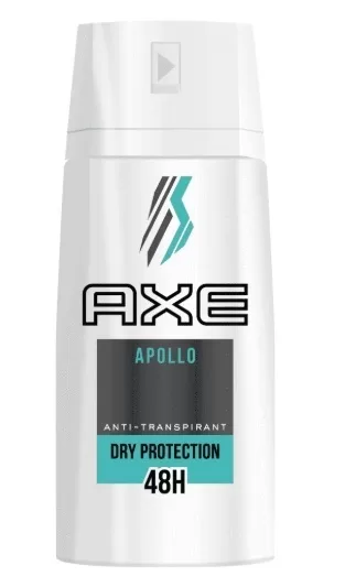 Axe Apollo Anti-Transpirant Deodorant Spray 6x150ml - 48u Bescherming, frisse geur van groen fruit & sandelhout, ideaal voor mannen