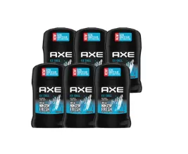 AXE Deodorant Stick Ice Chill - 6x50ml, 48 uur geurbescherming, verfrissende geur van citroen & pepermunt, dermatologisch getest, voor heren