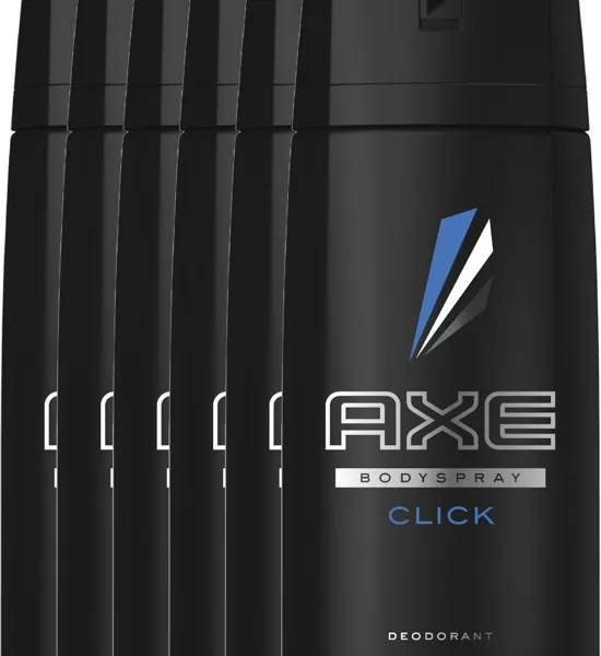 Axe Deospray Click – 6er Pack, 150 ml pro Flasche, langanhaltender Duft, Körperpflege für Männer, Frische und Schutz, ideal für Alltag und Sport