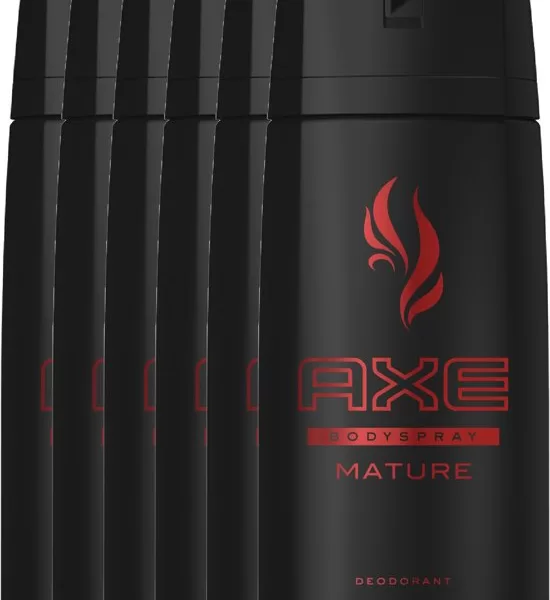 Axe Deospray Mature 6er Set – 6 x 150ml, langanhaltender Duft, frische & Selbstbewusstsein für Männer, ideale Körperpflege und Deodorant