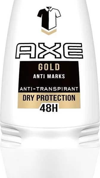 Axe Gold Dry Deodorant Roller 50ml - 3 Stuks - 48 Uur Bescherming, Geen Gele/Witte Vlekken, Manlijke Geur met Vanille & Agarhout