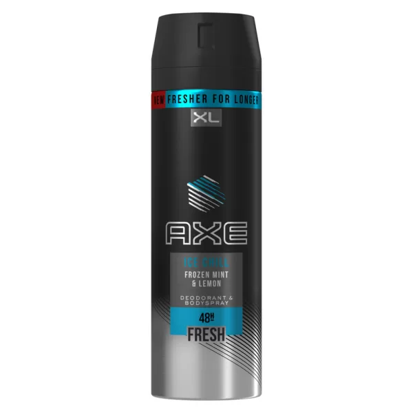 Axe Ice Chill Deodorant Bodyspray voor Mannen - 3 Stuks, Koel Effect, Bevroren Munt & Limoen, 48 Uur Fris, Aluminiumvrij