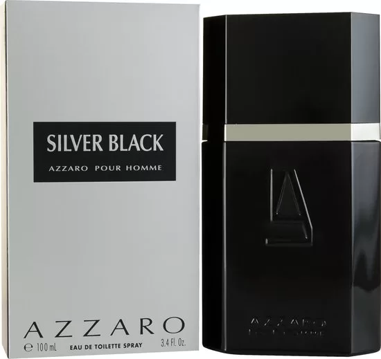 Azzaro Silver Black Eau de Toilette Spray 100ml – Frischer Herren Duft mit Bergamot, Apfel & Patchouli – Perfekt für jeden Anlass