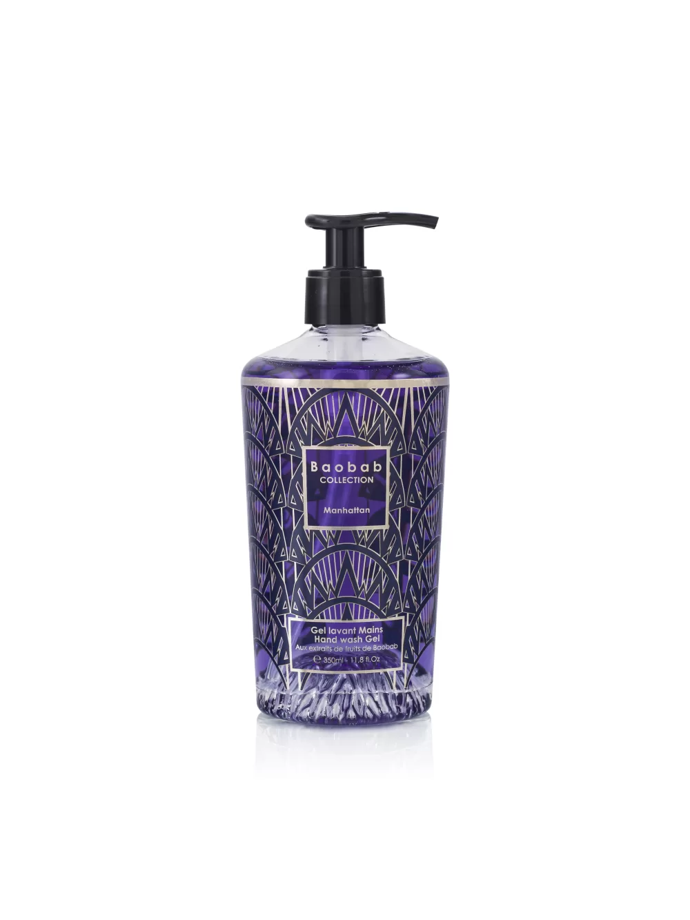 Baobab Manhattan Hand Wash Gel - Feuchtigkeitsspendendes Reinigungsgel in dekorativem Glas, edler Duft mit Zypressen, Lavendel & Papyrus, 300ml