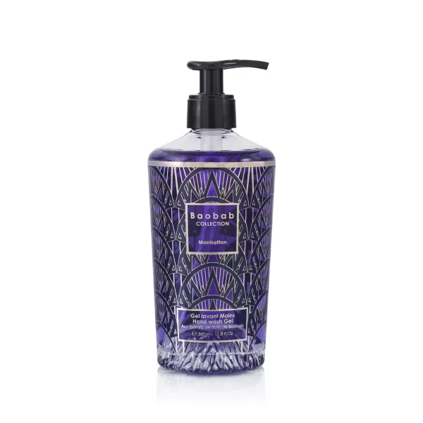 Baobab Manhattan Hand Wash Gel - Feuchtigkeitsspendendes Reinigungsgel in dekorativem Glas, edler Duft mit Zypressen, Lavendel & Papyrus, 300ml