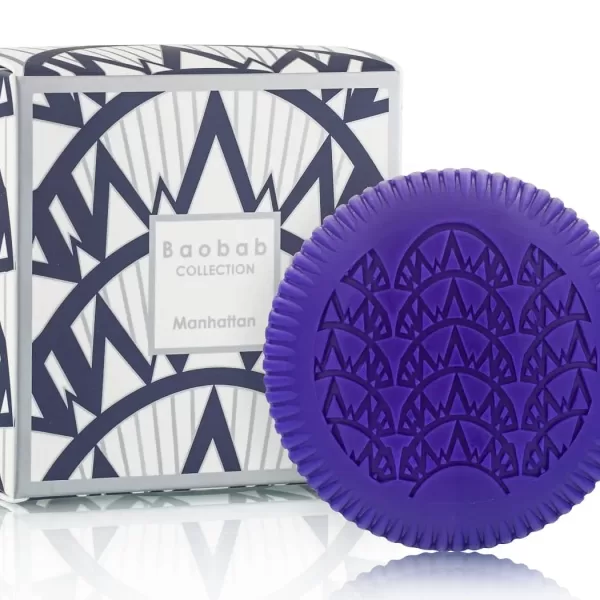 Baobab Manhattan Seife - My First Baobab Cosmetics | Feuchtigkeitsspendend, Duft von Zypresse, Lavendel & Papyrus, 100g