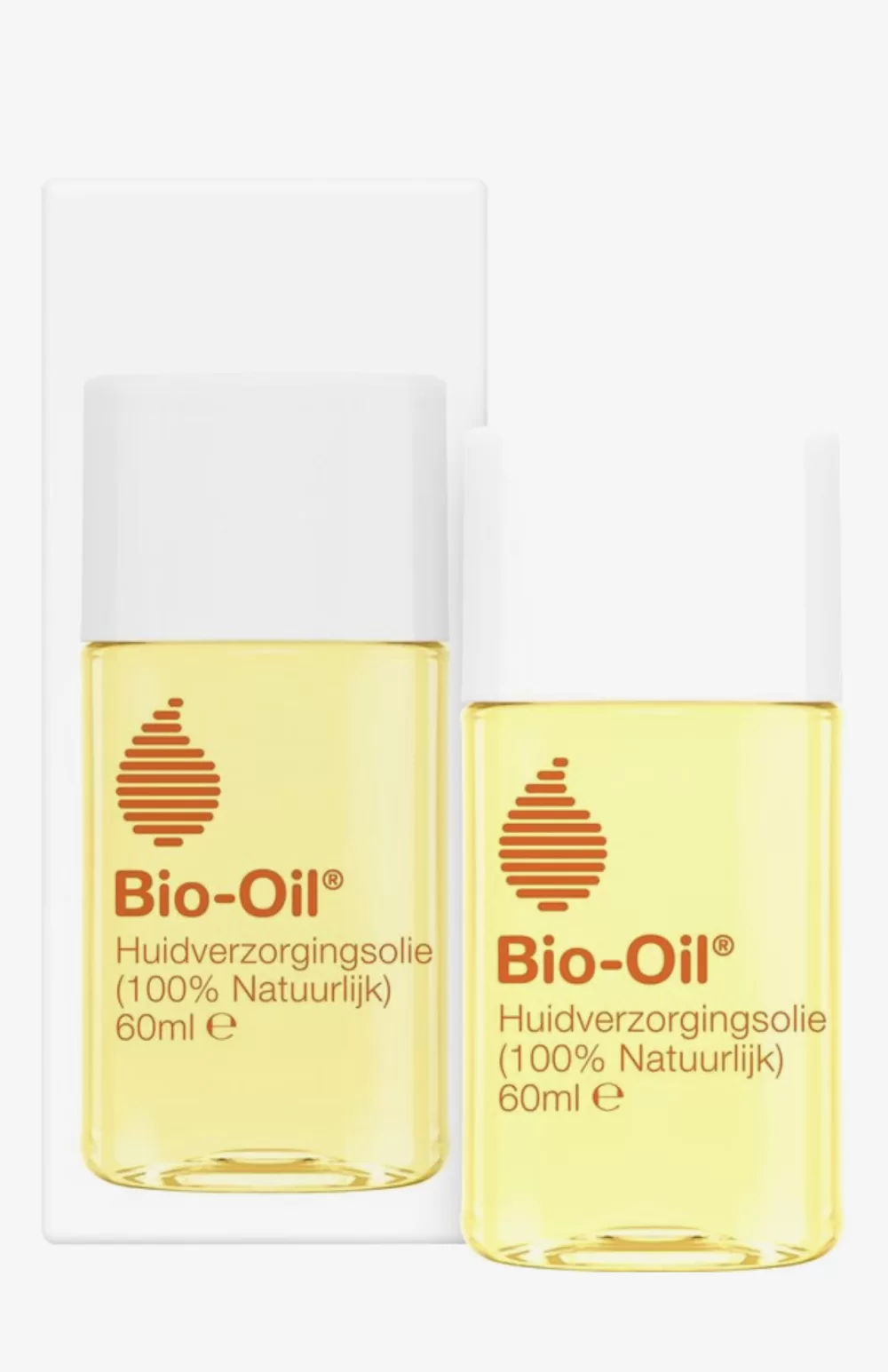 Bio Oil Huidverzorgingsolie 100% Natuurlijk - 60 ml, Vegan, Dierproefvrij, Vermindert Littekens & Huidstriemen, Vrij van Parfum & Palmolie