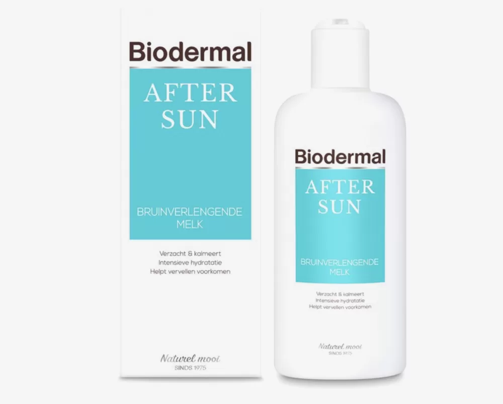 Biodermal Aftersun Bruinverlengende Melk 200ml – Kalmerende Panthenol, Hydrateert 24u, Verkoelend, Zonder Parabenen, Geschikt voor Alle Huidtypen