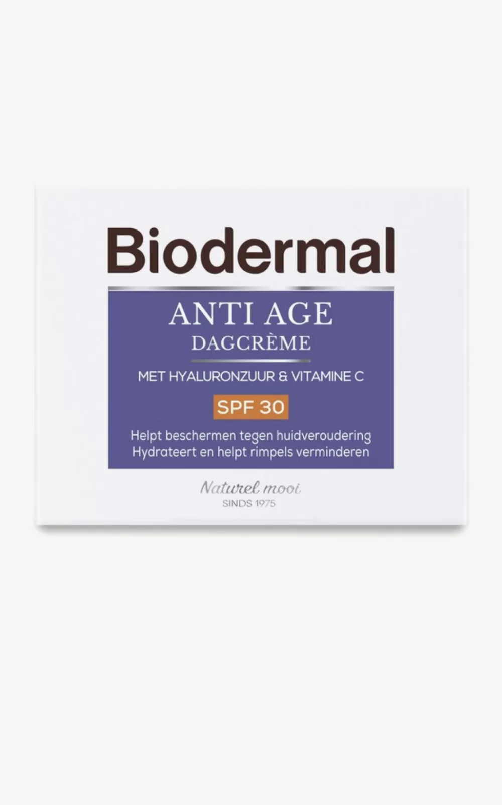 Biodermal Anti Age Dagcrème SPF30 - Hydraterend met Hyaluronzuur & Vitamine C - 50ml voor Huidveroudering, 40+