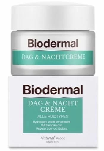 Biodermal Dag- en Nachtcreme 50ml - 2-in-1 Hydraterende Crème voor Normale Huid, Voedend, Dermatologisch Getest, Vitamine B5, Allantoïne