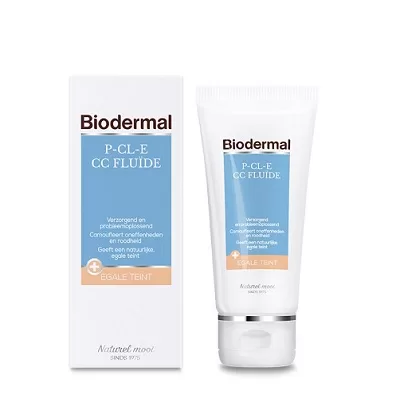 Biodermal P-CL-E CC Fluide 50ml - Huidcorrectie, natuurlijke teint, camoufleert roodheid, voor gevoelige en onrustige huid.