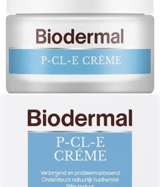 Biodermal P-CL-E Crème 50ml - Multifunctionele Huidverzorging voor Droge, Gevoelige en Geïrriteerde Huid met Collageen en Vitamine E