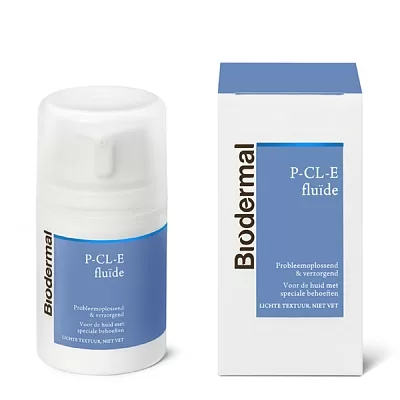 Biodermal P-CL-E Fluide 50ml - Hydraterende Crème voor Gevoelige Huid - Versterkt en Ondersteunt bij Kleine Huidproblemen